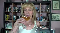 Carol Has A Fun Idea For A Tribute She Received, She Piss In A Glass, Drinks It, And Spits It All Over The CUM Tribute Picture She Received